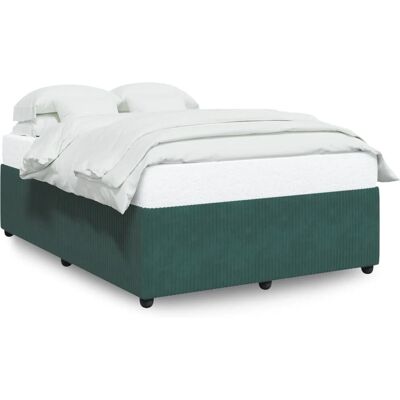 VidaXL 812360 donkergroene fluwelen bedframe - Bedframe VidaXL 812360 donkergroene fluwelen bedframe - Bedframe