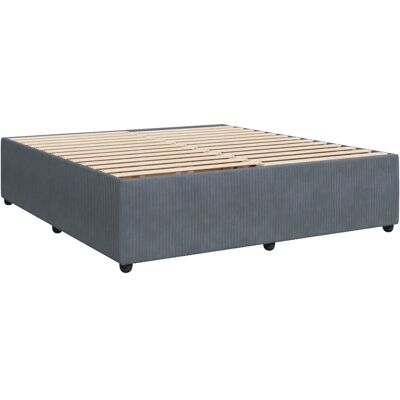 vidaXL Structure de Lit - 180x200cm, Gris Foncé, Velours - Structure de Lit - Publicité vidaXL Structure de Lit - 180x200cm, Gris Foncé, Velours - Structure de Lit - Publicité