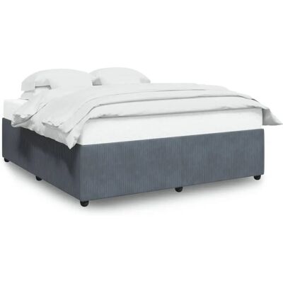 VidaXL 3285031 bed frame - Stabiel, 200x200 cm, donkergrijs VidaXL 3285031 bed frame - Stabiel, 200x200 cm, donkergrijs