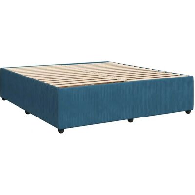 vidaxl 200x200cm blauwe fluwelen bedframe - bedframe vidaxl 200x200cm blauwe fluwelen bedframe - bedframe