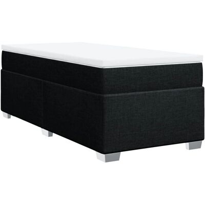 VidaXL Schwarzes Boxspringbett - Unterstützender Matratze & Lattenrost VidaXL Schwarzes Boxspringbett - Unterstützender Matratze & Lattenrost