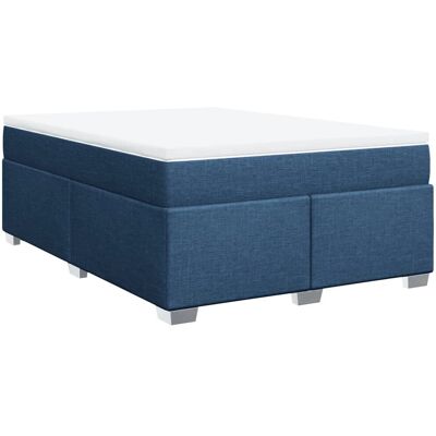 vidaXL Blaues Boxspringbett 3285143 mit Matratze vidaXL Blaues Boxspringbett 3285143 mit Matratze