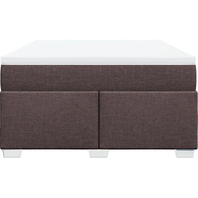 vidaXL Boxspringbett mit Matratze - Dunkelbraun - Bett vidaXL Boxspringbett mit Matratze - Dunkelbraun - Bett