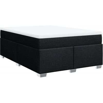 vidaXL Boxspringbett mit Matratze Schwarz - bed vidaXL Boxspringbett mit Matratze Schwarz - bed