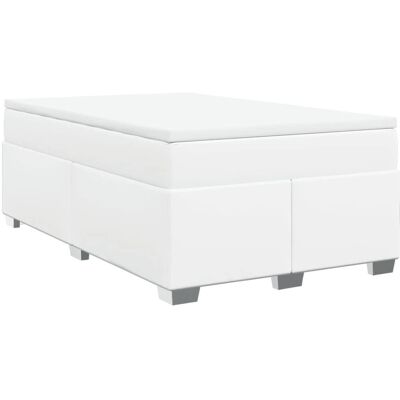 vidaXL Weißes Kunstleder Boxspringbett - Bett vidaXL Weißes Kunstleder Boxspringbett - Bett