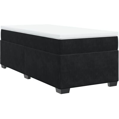 VidaXL Schwarzes Samtbett mit Matratze - Modell 3285247 - Komfortables Boxspring VidaXL Schwarzes Samtbett mit Matratze - Modell 3285247 - Komfortables Boxspring
