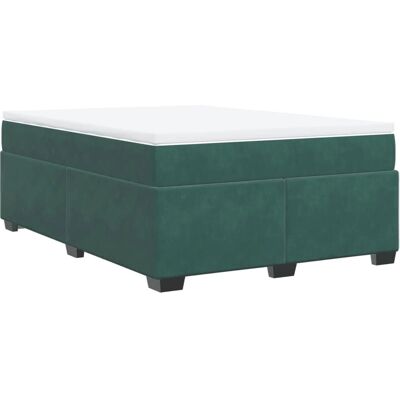 vidaXL 3285284 Bett - Dunkelgrün Samt - Komfort & Stabilität vidaXL 3285284 Bett - Dunkelgrün Samt - Komfort & Stabilität