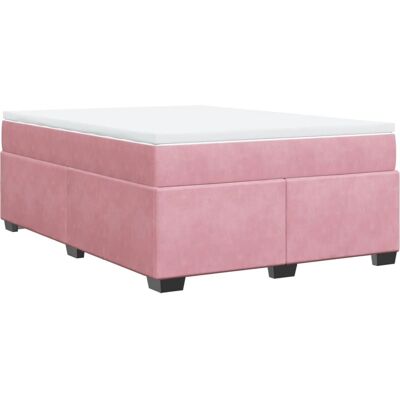 VidaXL Bett - Pink Samt 140x190cm mit Taschenfederkern VidaXL Bett - Pink Samt 140x190cm mit Taschenfederkern