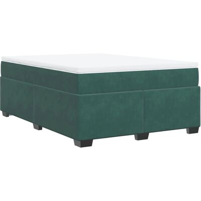 vidaXL Dunkelgrünes Samt 200x200 cm Boxspringbett vidaXL Dunkelgrünes Samt 200x200 cm Boxspringbett