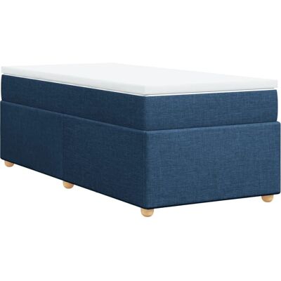 VidaXL Bett - Blau - Unterstützendes Matratze - Stabile Füße - Unterstützung Basis - Bett VidaXL Bett - Blau - Unterstützendes Matratze - Stabile Füße - Unterstützung Basis - Bett