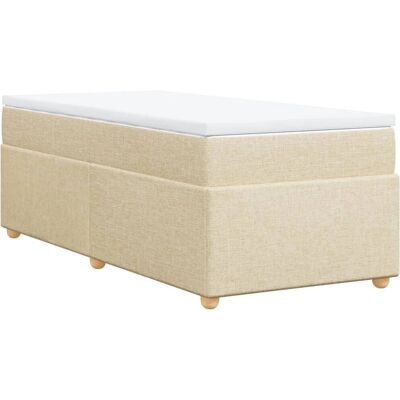 vidaXL Creme Taschenfederbett mit Matratze - Bett vidaXL Creme Taschenfederbett mit Matratze - Bett