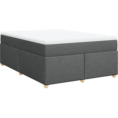 VidaXL 437078 Dunkelgraues Boxspringbett - Bett VidaXL 437078 Dunkelgraues Boxspringbett - Bett