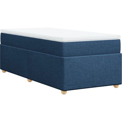 vidaXL Blau 140x200cm Boxspringbett mit Matratze - Bett vidaXL Blau 140x200cm Boxspringbett mit Matratze - Bett