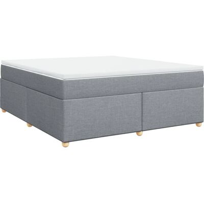 vidaXL Boxspringbett mit Matratze Hellgrau - Bett vidaXL Boxspringbett mit Matratze Hellgrau - Bett