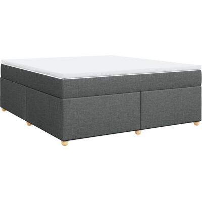 vidaXL Dunkelgraues Boxspringbett mit Matratze - Bett vidaXL Dunkelgraues Boxspringbett mit Matratze - Bett