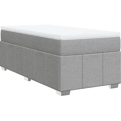 VidaXL Bett - Grau - Boxspring mit Matratze - Betttyp VidaXL Bett - Grau - Boxspring mit Matratze - Betttyp