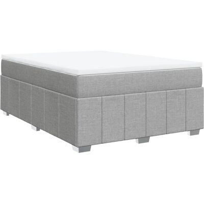 VidaXL - Hellgraues Stoff-Boxspringbett - Bett VidaXL - Hellgraues Stoff-Boxspringbett - Bett