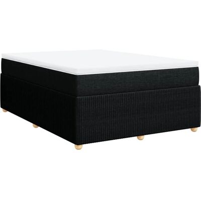 vidaXL Boxspringbett mit Matratze Schwarz 180x200 cm - Bed vidaXL Boxspringbett mit Matratze Schwarz 180x200 cm - Bed