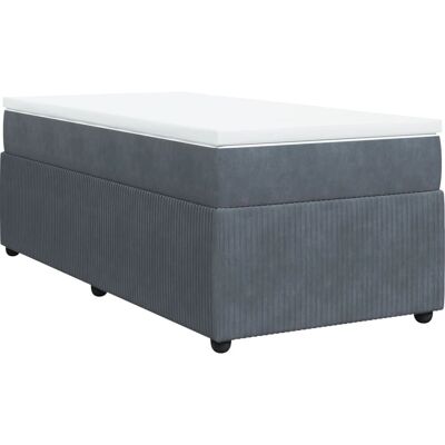 vidaXL Dunkelgrau Samtbettsch Boxspringbett - Bett vidaXL Dunkelgrau Samtbettsch Boxspringbett - Bett