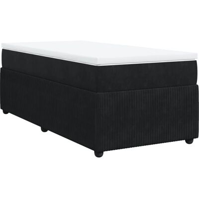 vidaXL Boxspringbett - Schwarzer Samt 80x200cm - Komfortabel & Stabil vidaXL Boxspringbett - Schwarzer Samt 80x200cm - Komfortabel & Stabil
