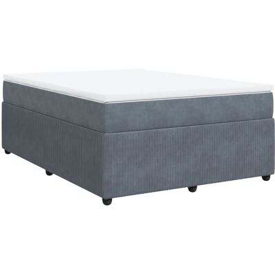 vidaXL Modell 3285645 Dunkelgrau Samtbettrahmen - Bett vidaXL Modell 3285645 Dunkelgrau Samtbettrahmen - Bett