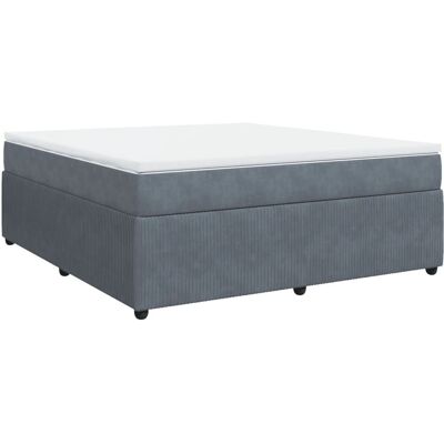 vidaXL Boxspringbett - Samt, Dunkelgrau, 180x200cm vidaXL Boxspringbett - Samt, Dunkelgrau, 180x200cm