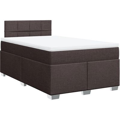 vidaXL Bett mit Matratze - 120x190 cm Dunkelbraun vidaXL Bett mit Matratze - 120x190 cm Dunkelbraun