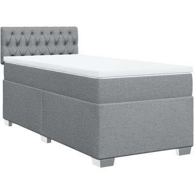 vidaXL 3285834 Hellgraues Bett - Boxspring mit Matratze vidaXL 3285834 Hellgraues Bett - Boxspring mit Matratze