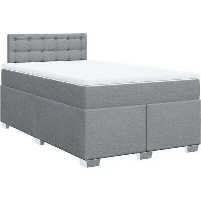 vidaXL Bett mit Matratze - Stützendes Hellgrau 120x190 cm vidaXL Bett mit Matratze - Stützendes Hellgrau 120x190 cm