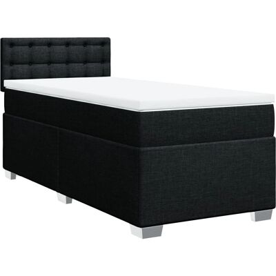 vidaXL 3285843 Bett - Schwarz - Unterstützung mit Federkern - 120x190cm - Bett vidaXL 3285843 Bett - Schwarz - Unterstützung mit Federkern - 120x190cm - Bett