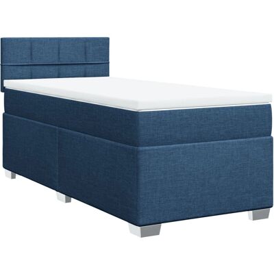 vidaXL Bett mit Matratze - Blau 140x190cm vidaXL Bett mit Matratze - Blau 140x190cm
