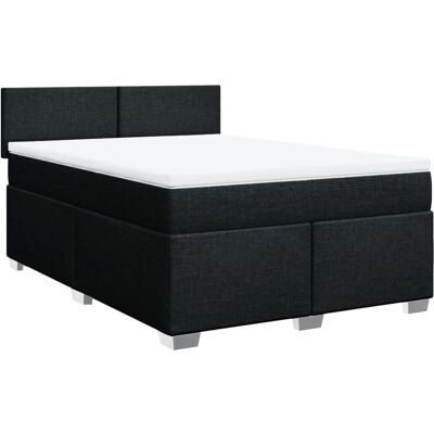 vidaXL Schwarzes Boxspringbett - Unterstützend & Langlebig vidaXL Schwarzes Boxspringbett - Unterstützend & Langlebig