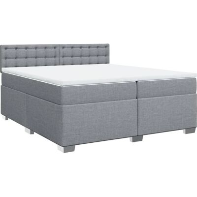 vidaXL Boxspringbett mit Matratze 200x200 cm - Knöpfe - Bett vidaXL Boxspringbett mit Matratze 200x200 cm - Knöpfe - Bett