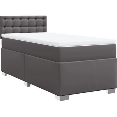 vidaXL Bett mit Matratze 90x190 cm - Grau vidaXL Bett mit Matratze 90x190 cm - Grau