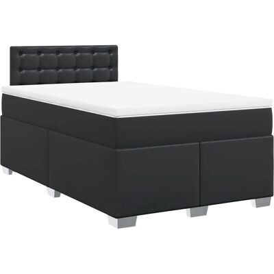 vidaXL Bett mit Matratze - 120x190 cm - Schwarz vidaXL Bett mit Matratze - 120x190 cm - Schwarz
