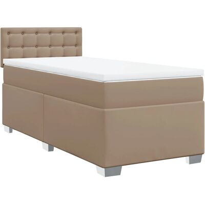 vidaXL Cappuccino Kunstleder Boxspringbett - Bett vidaXL Cappuccino Kunstleder Boxspringbett - Bett