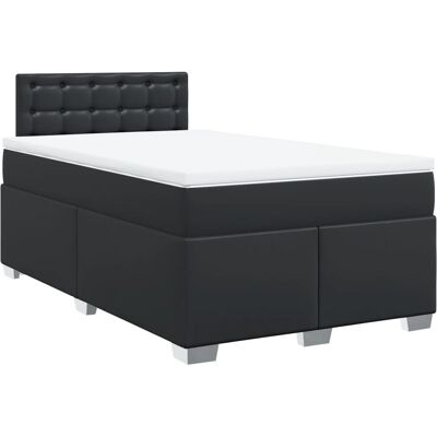 vidaXL Lit noir 120x200cm avec matelas - Lit - Publicité vidaXL Lit noir 120x200cm avec matelas - Lit - Publicité
