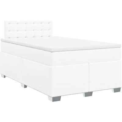 vidaXL Weißes Boxspringbett 120x200cm - Bett vidaXL Weißes Boxspringbett 120x200cm - Bett