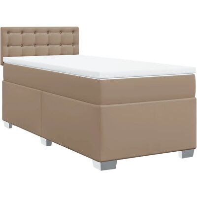 vidaXL Cappuccino Boxspringbett mit Matratze - Bett vidaXL Cappuccino Boxspringbett mit Matratze - Bett