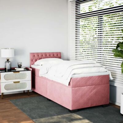 vidaXL Pink Velvet Boxspringbett 80x200 cm - Bett vidaXL Pink Velvet Boxspringbett 80x200 cm - Bett