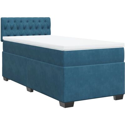 vidaXL 3286196 Bett - Samt Dunkelblau 90x190 cm - Bett vidaXL 3286196 Bett - Samt Dunkelblau 90x190 cm - Bett