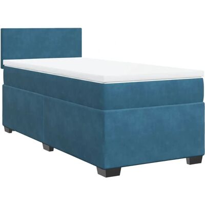vidaXL 3286232 Bett - Bett mit Samtstoff Dunkelblau 100x200 cm vidaXL 3286232 Bett - Bett mit Samtstoff Dunkelblau 100x200 cm