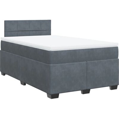 vidaXL Boxspringbett mit Matratze Dunkelgrau 120x190cm vidaXL Boxspringbett mit Matratze Dunkelgrau 120x190cm