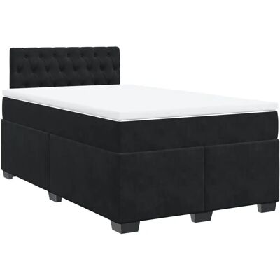 vidaXL Boxspringbett mit Matratze - Samt Schwarz 120x200cm vidaXL Boxspringbett mit Matratze - Samt Schwarz 120x200cm