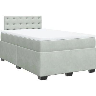 vidaXL 3286318 bed - Bett mit Matratze und Samt Hellgrau vidaXL 3286318 bed - Bett mit Matratze und Samt Hellgrau