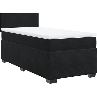 vidaXL Modell: plain Schwarzes Samtbett - Bett vidaXL Modell: plain Schwarzes Samtbett - Bett