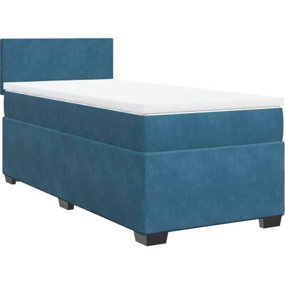 VidaXL 3286358 Bett - Samtblått Unterstützung - Bett VidaXL 3286358 Bett - Samtblått Unterstützung - Bett