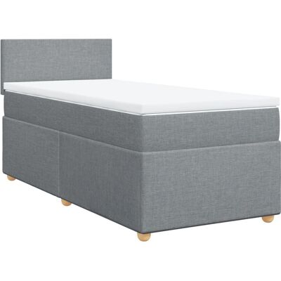 VidaXL Bett - Hellgrau - Taschenfeder - 80x200cm - Bettart VidaXL Bett - Hellgrau - Taschenfeder - 80x200cm - Bettart