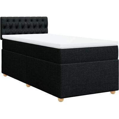 vidaXL Schwarzes Boxspringbett - Unterstützender Schlafkomfort vidaXL Schwarzes Boxspringbett - Unterstützender Schlafkomfort