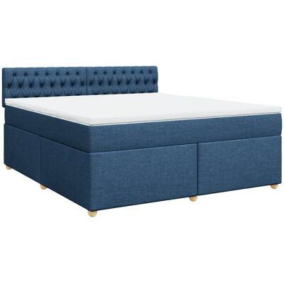 vidaXL Blaues Boxspringbett - Bett vidaXL Blaues Boxspringbett - Bett